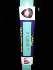 Przykład oznakowania roweru